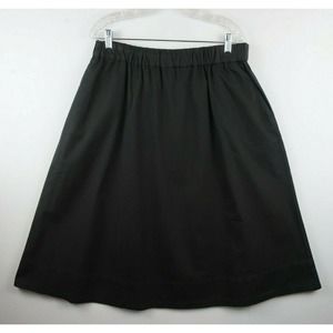 EVERLANE Black The Easy Chino Cotton Stretch 2 Pockets A Line Twill Skirt XL